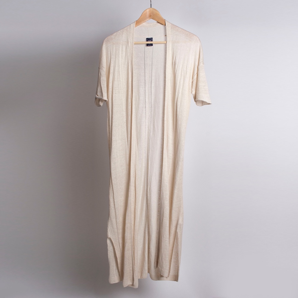 GAP Cream Long Tunic Cardigan Size XS